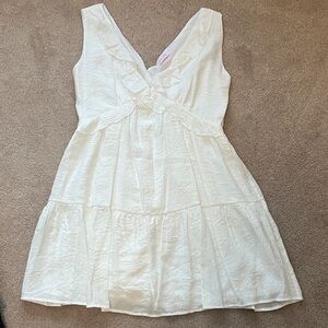 Pink Lily Elegant White Dress